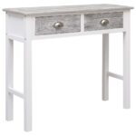 Console Table Grey 90x30x77cm Wood