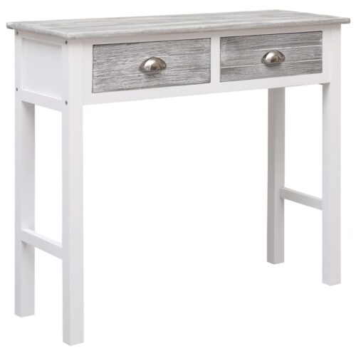 Console Table Grey 90x30x77cm Wood