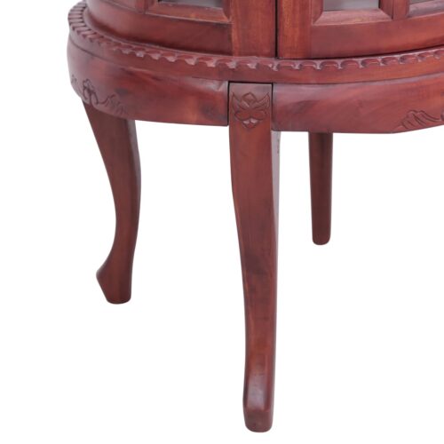 Vitrine Cabinet Brown 50x50x76cm Solid Mahogany Wood - Image 7