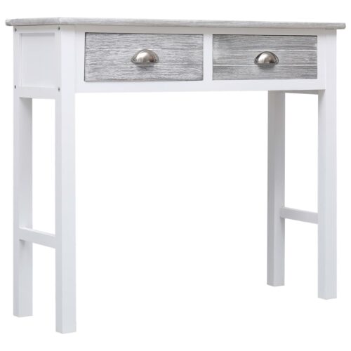 Console Table Grey 90x30x77cm Wood - Image 2