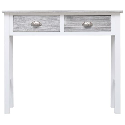 Console Table Grey 90x30x77cm Wood - Image 4