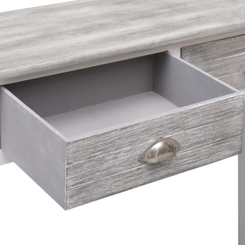 Console Table Grey 90x30x77cm Wood - Image 6