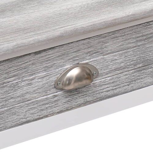 Console Table Grey 90x30x77cm Wood - Image 7