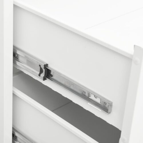 Industrial Drawer Cabinet White 78x40x93cm Metal - Image 8