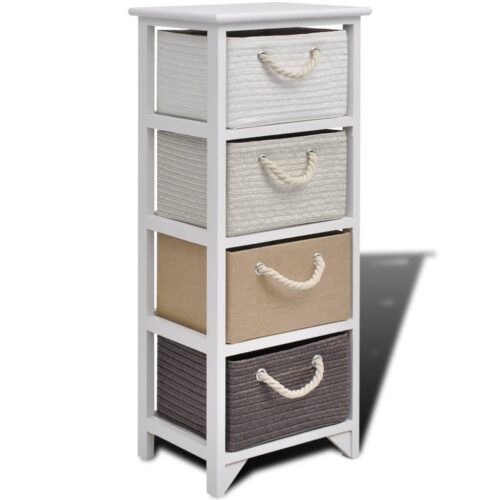 Storage Cabinet 4 Drawers Wood - Image 2