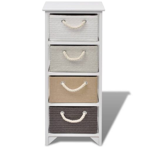 Storage Cabinet 4 Drawers Wood - Image 3