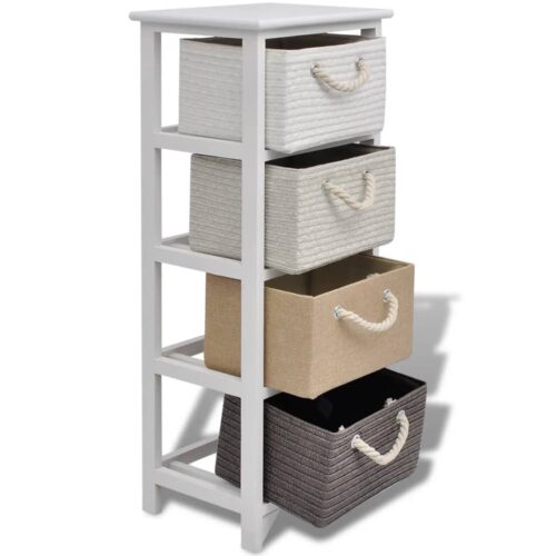 Storage Cabinet 4 Drawers Wood - Image 4