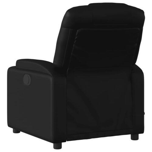 Electric Massage Recliner Chair Black Faux Leather - Image 4