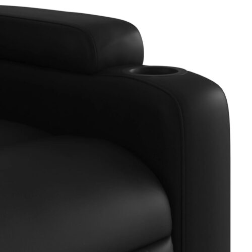 Electric Massage Recliner Chair Black Faux Leather - Image 10