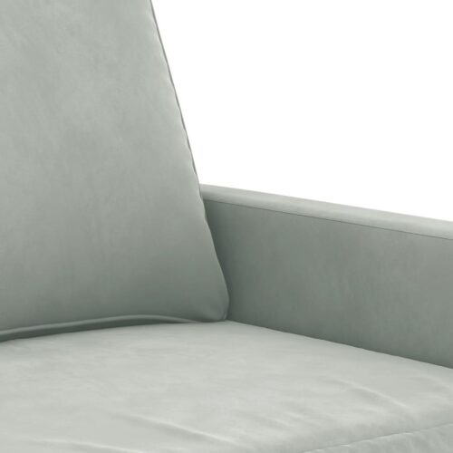 2-Seater Sofa Lounge Couch Living Room Futon Chair Velvet Fabric Grey 120cm - Image 6