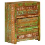 Drawer Cabinet Multicolour 60x33x75cm Solid Wood Reclaimed