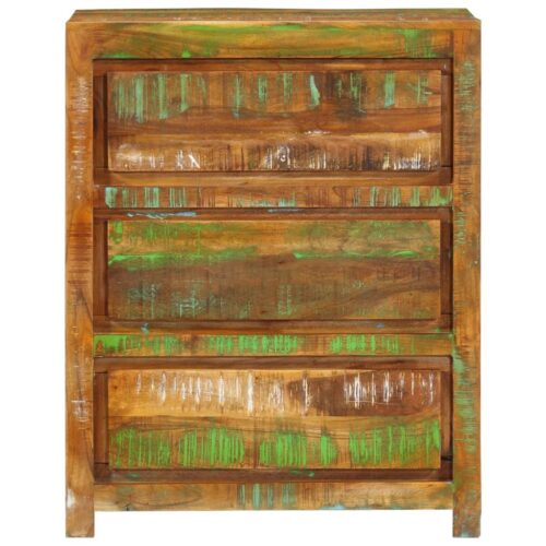 Drawer Cabinet Multicolour 60x33x75cm Solid Wood Reclaimed - Image 2