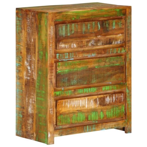 Drawer Cabinet Multicolour 60x33x75cm Solid Wood Reclaimed - Image 9