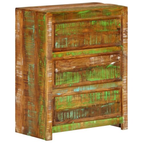 Drawer Cabinet Multicolour 60x33x75cm Solid Wood Reclaimed - Image 11