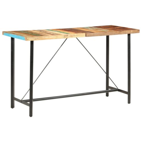 Bar Table 180x70x107cm Solid Reclaimed Wood