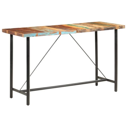 Bar Table 180x70x107cm Solid Reclaimed Wood - Image 8