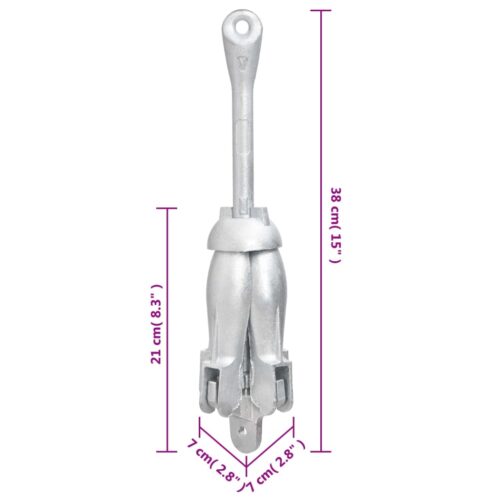 Folding Anchor Silver 2.5 kgmalleable Iron - Image 7