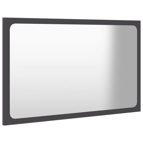 Bathroommirror Grey 60x1.5x37cm Engineered Wood