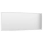 Bathroom Mirror High Gloss White 100x1.5x37cm Engineered Wood