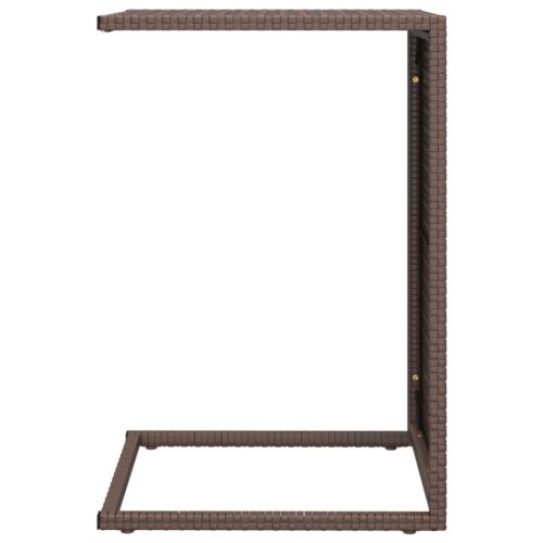 C Table Brown 40x35x60cm Poly Rattan - Image 4