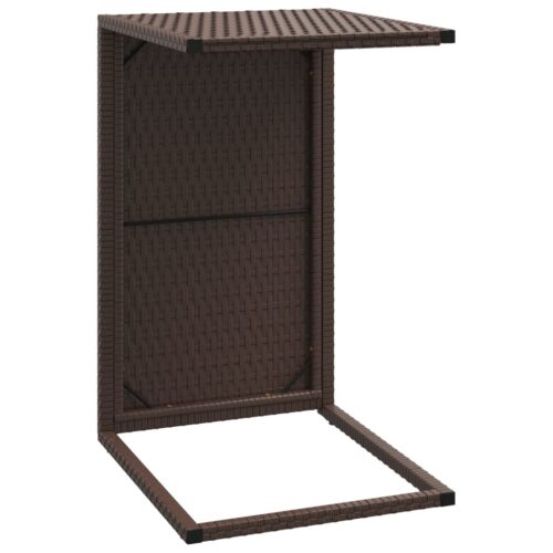 C Table Brown 40x35x60cm Poly Rattan - Image 5