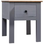 Bedside Cabinet Grey 46x40x57cm Pine Panama Range