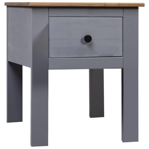 Bedside Cabinet Grey 46x40x57cm Pine Panama Range