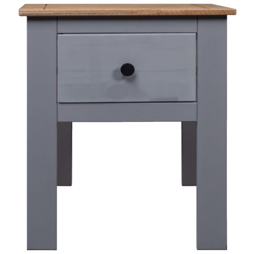 Bedside Cabinet Grey 46x40x57cm Pine Panama Range - Image 3