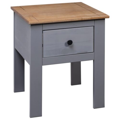 Bedside Cabinet Grey 46x40x57cm Pine Panama Range - Image 4
