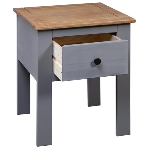 Bedside Cabinet Grey 46x40x57cm Pine Panama Range - Image 5