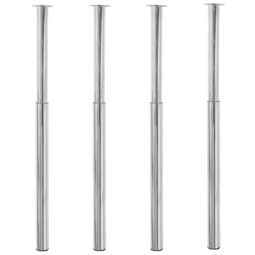 4pcs Telescopic Table Legs Chrome 710mm-1100mm - Image 7
