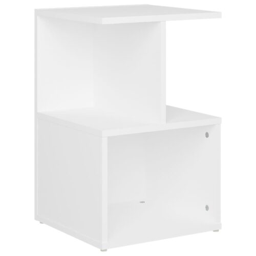Bedside Cabinet White 35x35x55cm Engineered Wood - Image 2