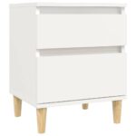 Bedside Cabinet White 40x35x50cm