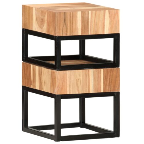 Side Tables 2pcs Solid Acacia Wood - Image 4