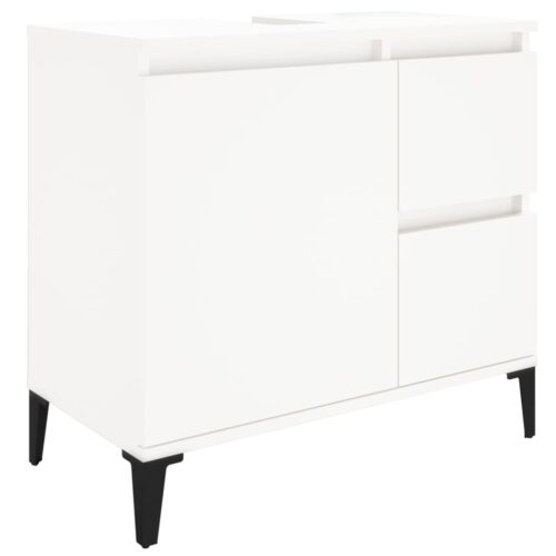 Bathroom Cabinet White 65x33x60cm Engineered Wood