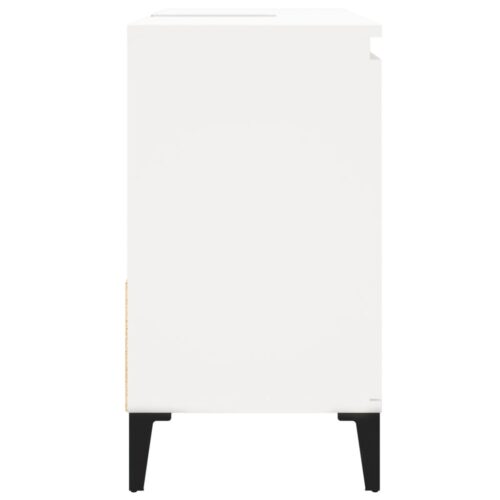 Bathroom Cabinet White 65x33x60cm Engineered Wood - Image 8