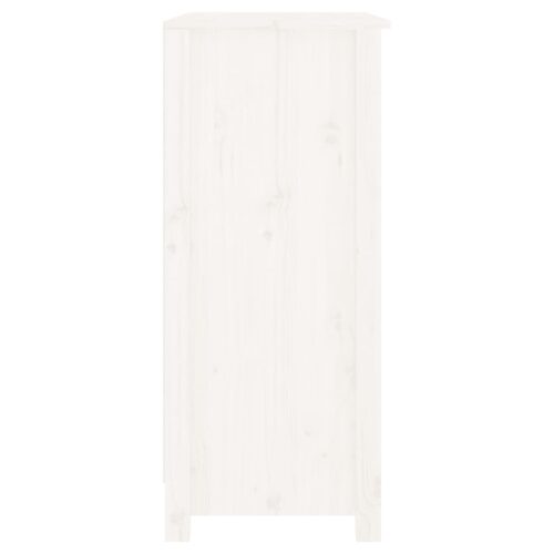 Sideboard White 70x35x80cm Solid Wood Pine - Image 7