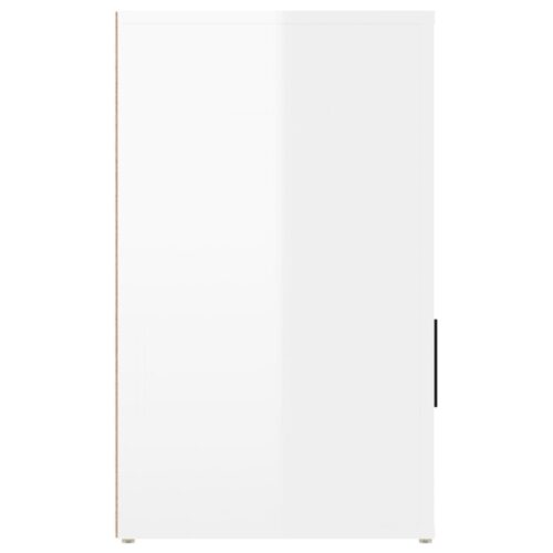 Bedside Cabinet High Gloss White 50x36x60cm Engineered Wood - Image 8