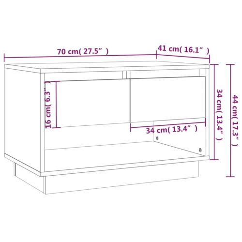 TV Cabinet Grey Sonoma 70x41x44cm Engineered Wood - Image 9