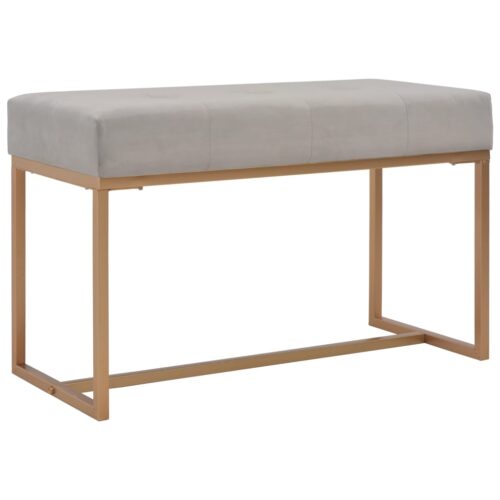 Bench 80cm Grey Velvet - Image 6