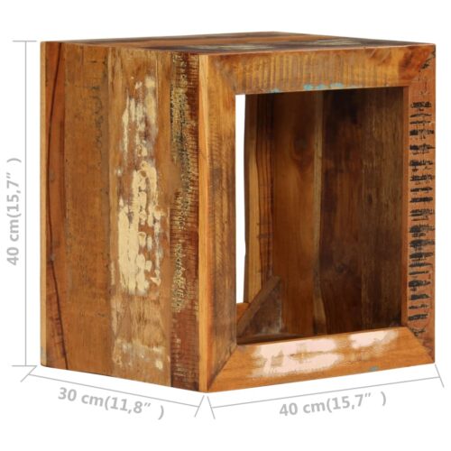 Stool 40x30x40cm Solid Reclaimed Wood - Image 8