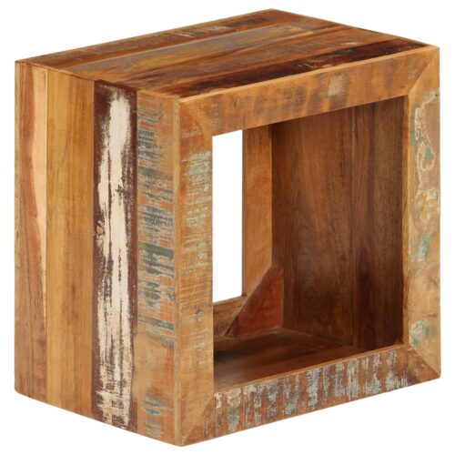 Stool 40x30x40cm Solid Reclaimed Wood - Image 9