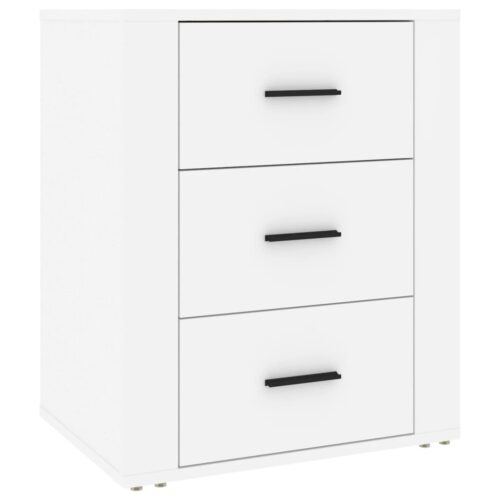 Wooden Bedside Table Drawers Storage Side Lamp Cabinets Bedroom Nightstand White