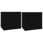 Bedside Cabinets 2pcs Black 50x39x47cm