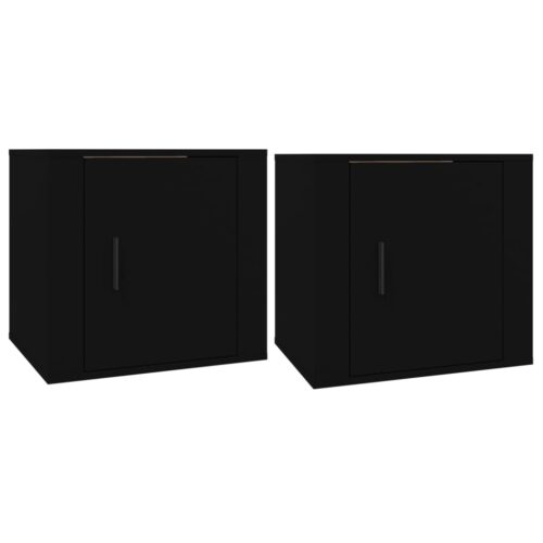 Bedside Cabinets 2pcs Black 50x39x47cm