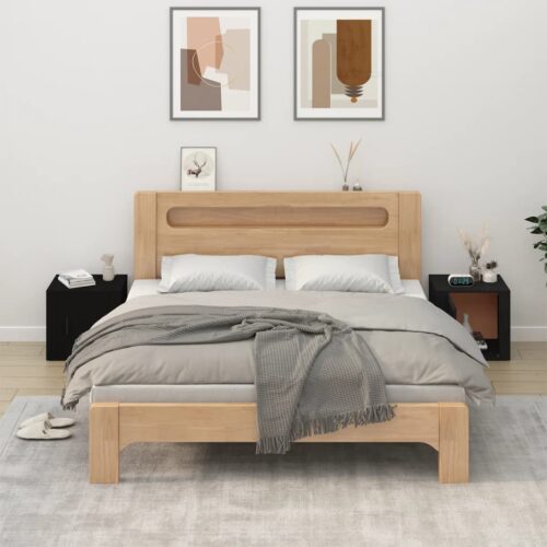 Bedside Cabinets 2pcs Black 50x39x47cm - Image 12