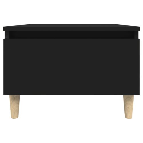 2pcs Wooden Tables Set Sofa Lounge Coffee Side Bedside Storage Nightstand Black 50x46x35cm - Image 8