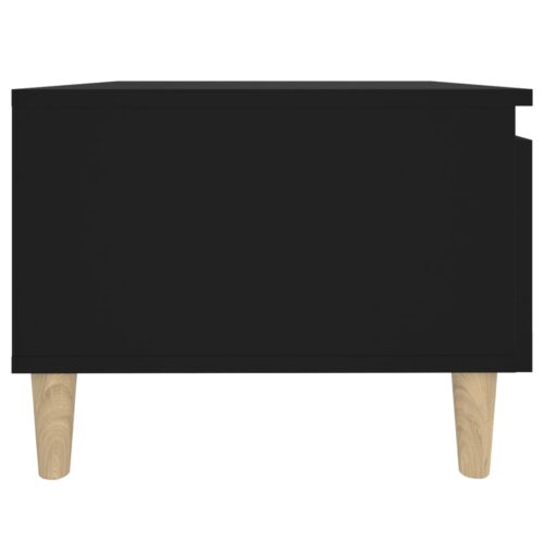 2pcs Wooden Tables Set Sofa Lounge Coffee Side Bedside Storage Nightstand Black 50x46x35cm - Image 10