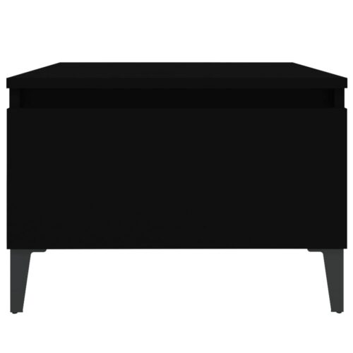 2pcs Wooden Tables Set Sofa Lounge Coffee Side Bedside Storage Nightstand Black 50x46x35cm - Image 7