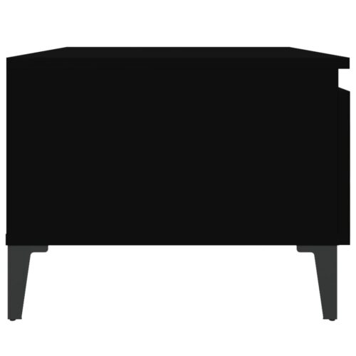 2pcs Wooden Tables Set Sofa Lounge Coffee Side Bedside Storage Nightstand Black 50x46x35cm - Image 9